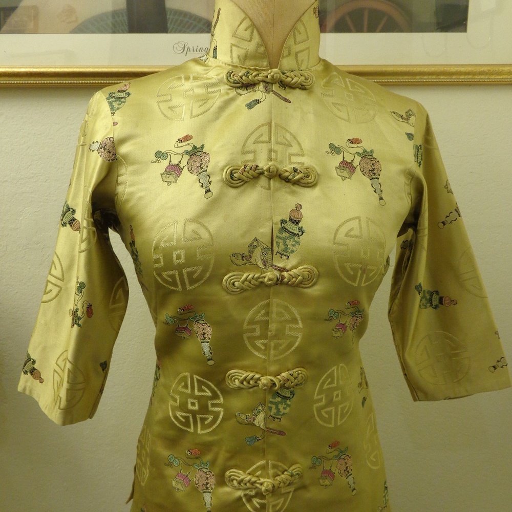 Vintage Japanese Kimono Button Down Blouse Top